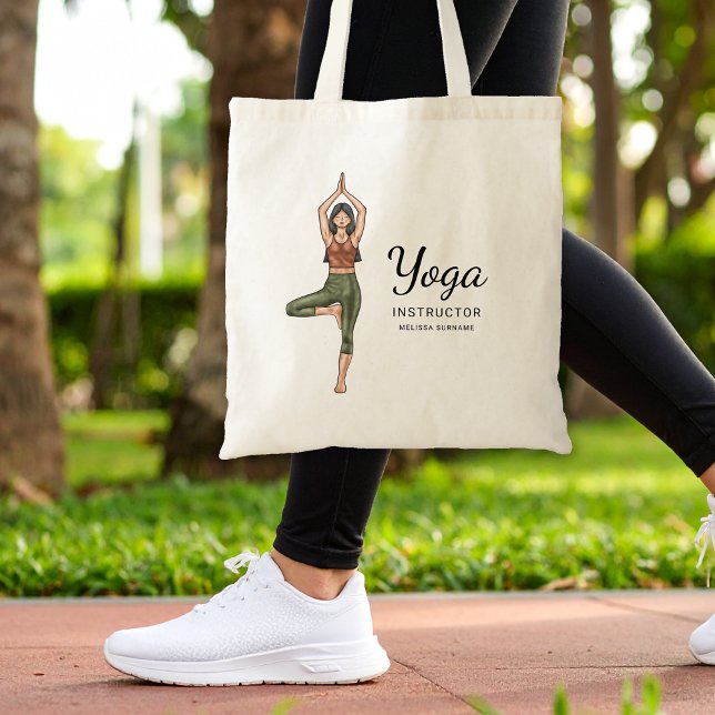 Yoga Instructor Tree Pose Vrikshasana Teacher Tote Bag (Creator Uploaded)