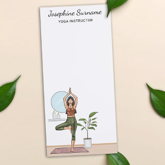 Yoga Instructor Tree Pose Vrikshasana Workout Girl Magnetic Notepad