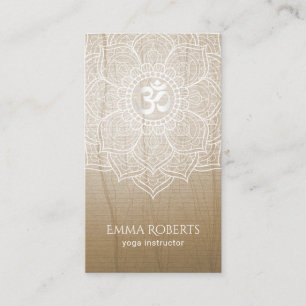 Yoga Instructor Vintage Lotus Mandala Namaste Business Card