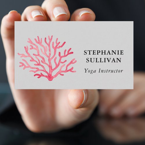 Yoga Instructor Watercolor  Business Card