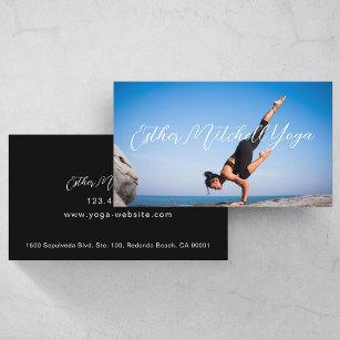 Yoga Instructor with Photo Professional Business Card