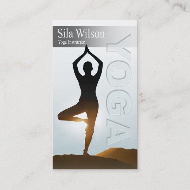 Yoga Instructor, Yoga Class Business Card (Front)