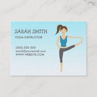 Yoga Instructor Yoga Girl In Hand To Big Toe Pose Business Card
