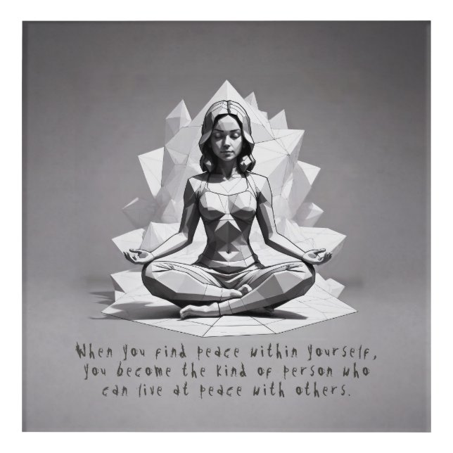   Yoga Instructor Yoga Teacher, Meditation Teacher Acrylic Print (Front)