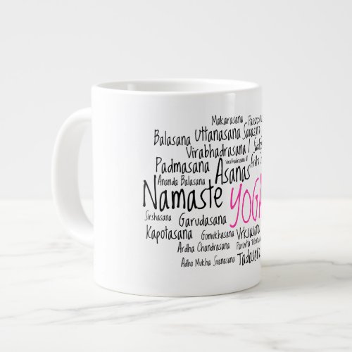 Yoga Instructors Sanskrit Asanas Yoga Poses Giant Coffee Mug