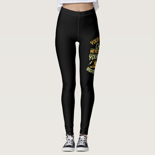 Yoga is a light, which once lit will never dim. Th Leggings (Front)