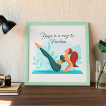 Yoga is a Way to Freedom - Customizable Yoga Art