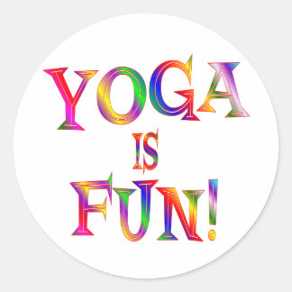 Yoga is Fun Classic Round Sticker