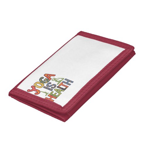 Yoga is health trifold wallet