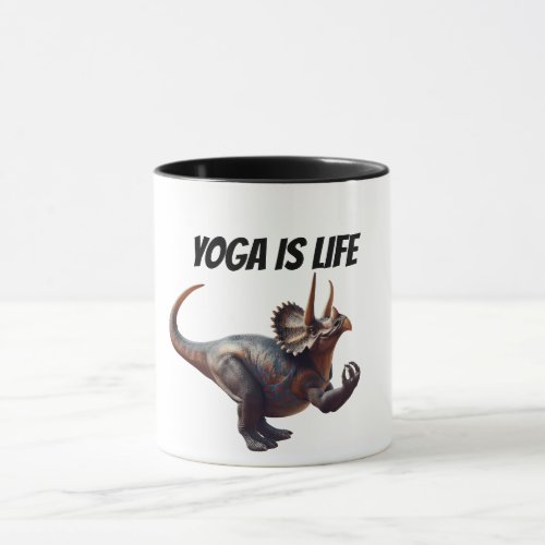 Yoga is Life Dinosaur Yoga Mug