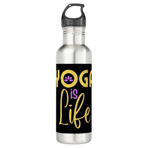 Yoga Is Life Yoga Meditaion Stainless Steel Water Bottle