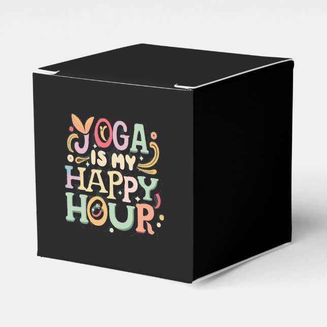 Yoga Is My Happy Hour Favor Boxes (Front Side)