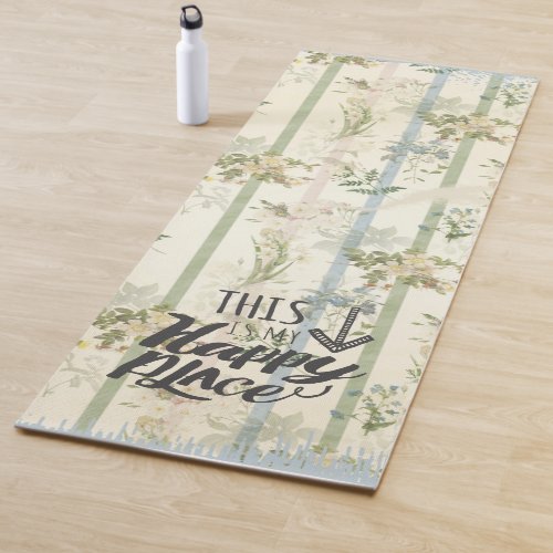 Yoga is my Happy Place Boho Chic Yoga Mat