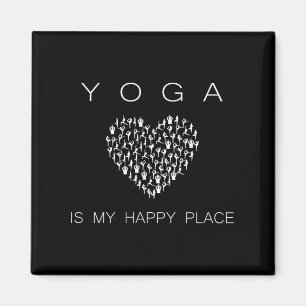 Yoga Is My Happy Place Insrational Motivational  Magnet