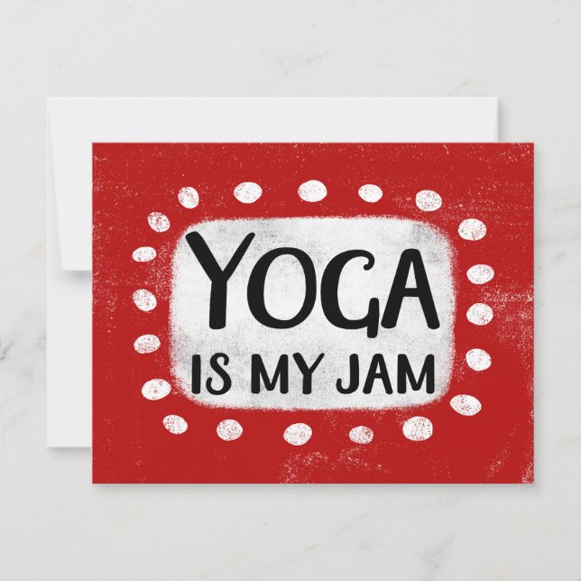 Yoga Is My Jam Greeting Card (Front)