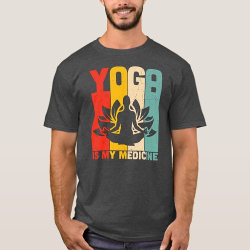 Yoga Is My Medicine Cute Yogi Fitness Men Women  T_Shirt