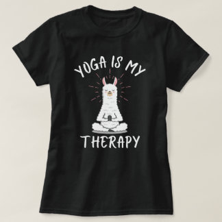 Yoga Is My Therapy – Llama Edition T-Shirt