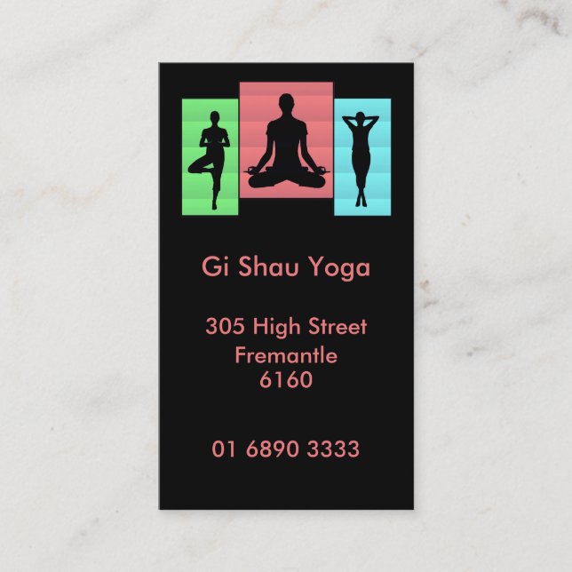 Yoga Karma design Business Cards (Front)