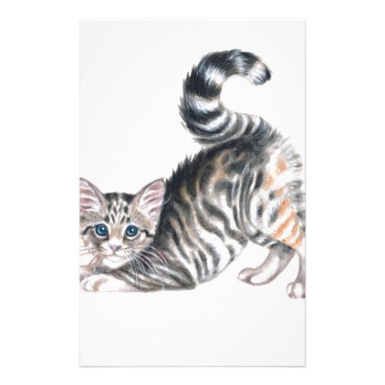 yoga kitten stationery