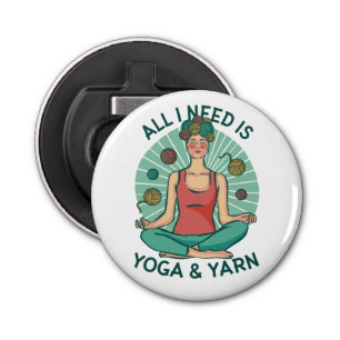 Yoga Knitting Funny Design Bottle Opener
