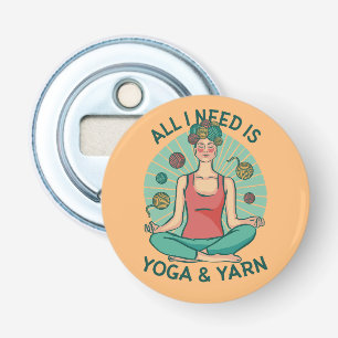 Yoga Knitting Funny Design Bottle Opener