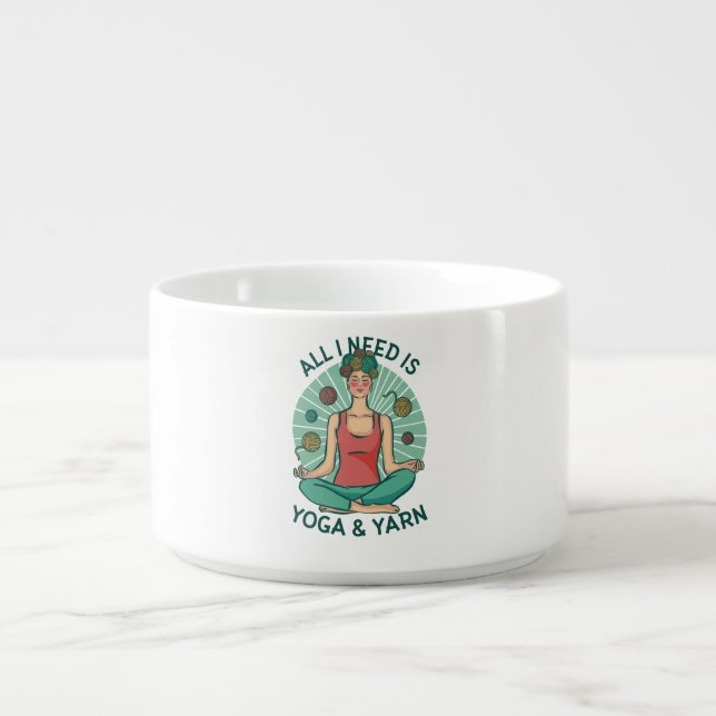 Yoga Knitting Funny Design Bowl (Center)