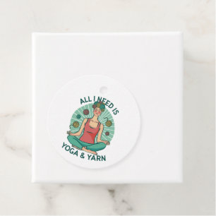 Yoga Knitting Funny Design Favor Tags