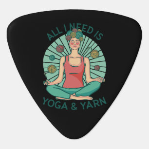 Yoga Knitting Funny Design Guitar Pick