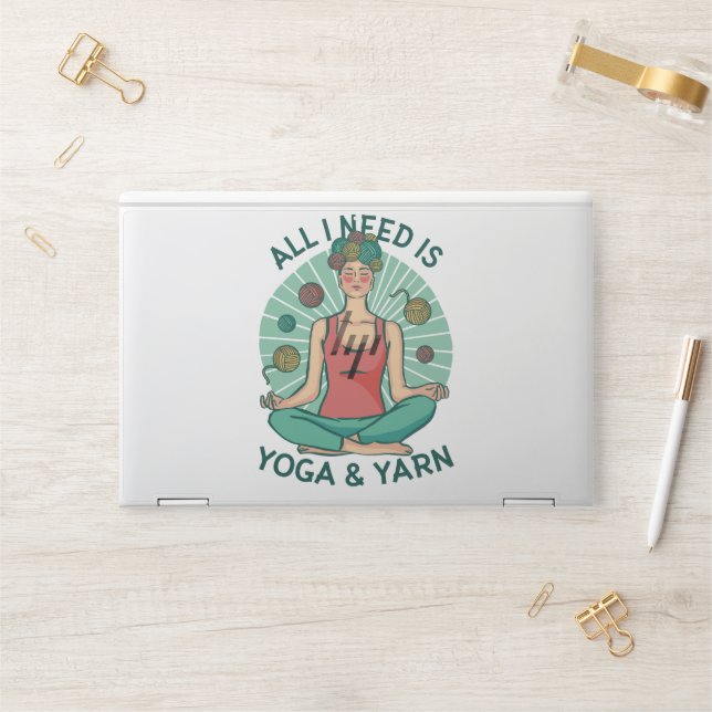 Yoga Knitting Funny Design HP Laptop Skin (Desk)