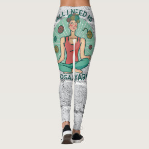 Yoga Knitting Funny Design Leggings