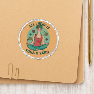 Yoga Knitting Funny Design Patch