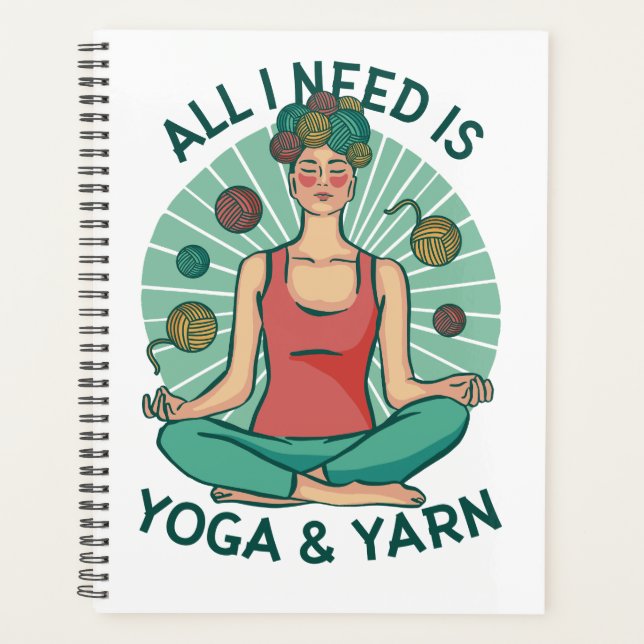 Yoga Knitting Funny Design Planner (Front)