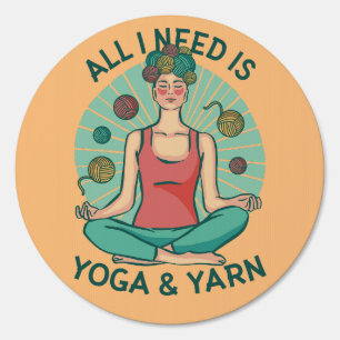 Yoga Knitting Funny Design Sign