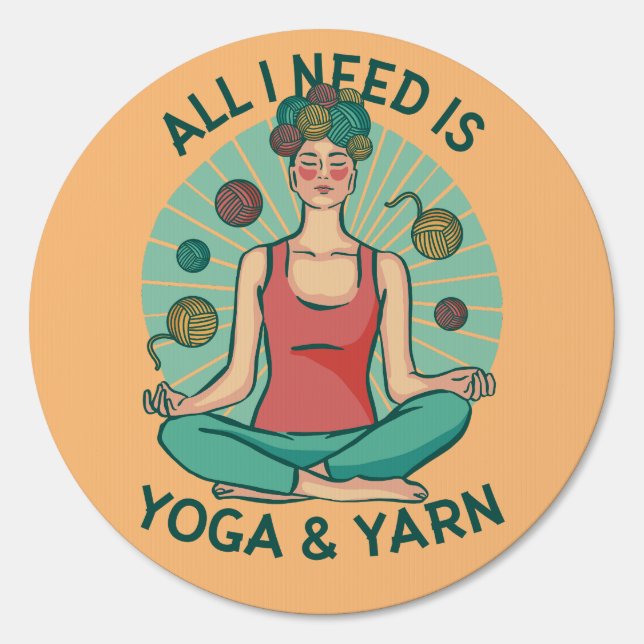 Yoga Knitting Funny Design Sign (Front)