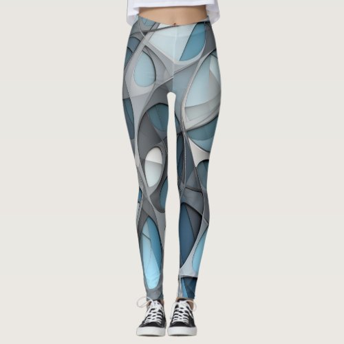 Yoga lage  Round forms  gray  light blue Leggings