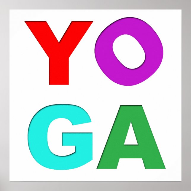 Yoga letters poster (Front)