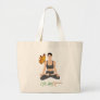Yoga Life Artist Quote Butterfly Self-Improvement Large Tote Bag