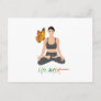 Yoga Life Artist Quote Girl in Lotus Butterfly Postcard