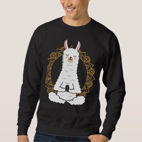 Yoga Llama Alpaca Namaste relaxing Animal Sweatshirt