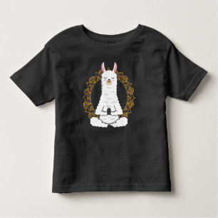 Yoga Llama Alpaca Namaste relaxing Animal Toddler T-shirt