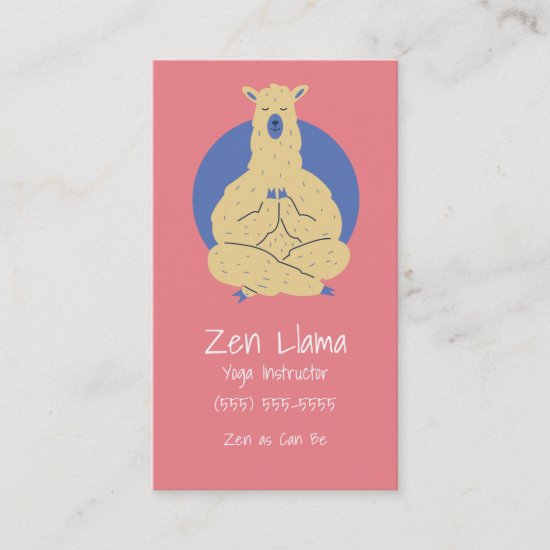 Yoga Llama Business Card