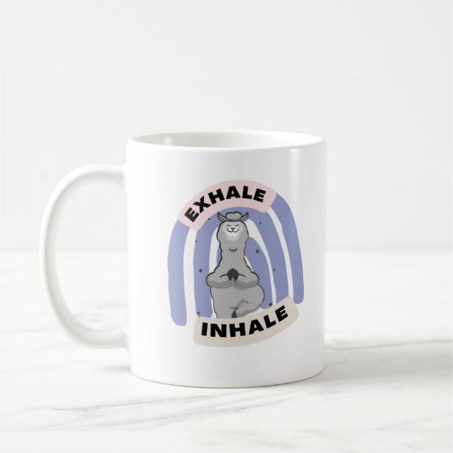Yoga Llama Coffee Mug (Left)