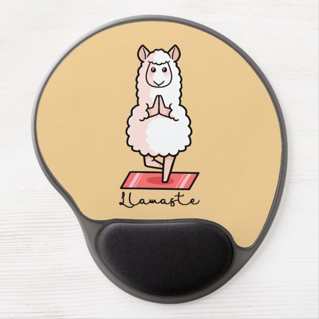 Yoga Llama - Llamaste Gel Mouse Pad (Front)