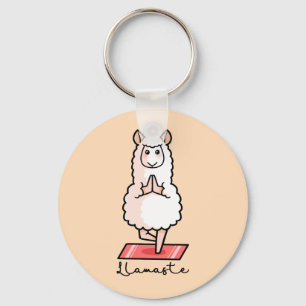 Yoga Llama - Llamaste Keychain