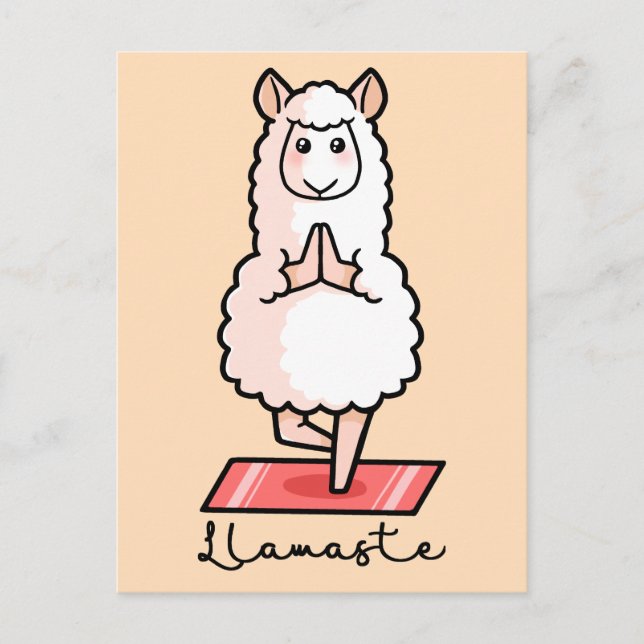 Yoga Llama - Llamaste Postcard (Front)