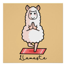 Yoga llama - Llamaste Poster