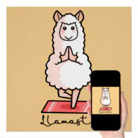 Llamaste, Fun & Cute Yoga Llamas Meditating Yoga Mat