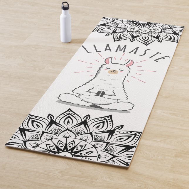 Yoga Llama - Llamaste Pun Mindfulness Mandala Yoga Mat (In Situ)
