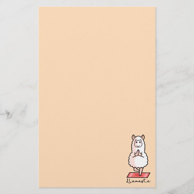 Yoga Llama - Llamaste Stationery (Front)