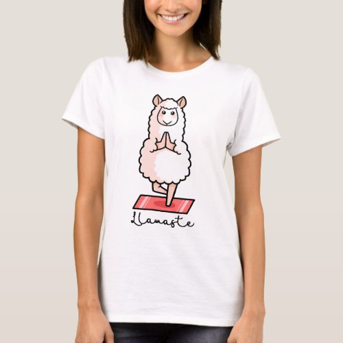 Yoga Llama _ Llamaste T_Shirt